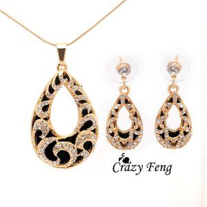 Yellow/White Gold Plated Jewelry Set